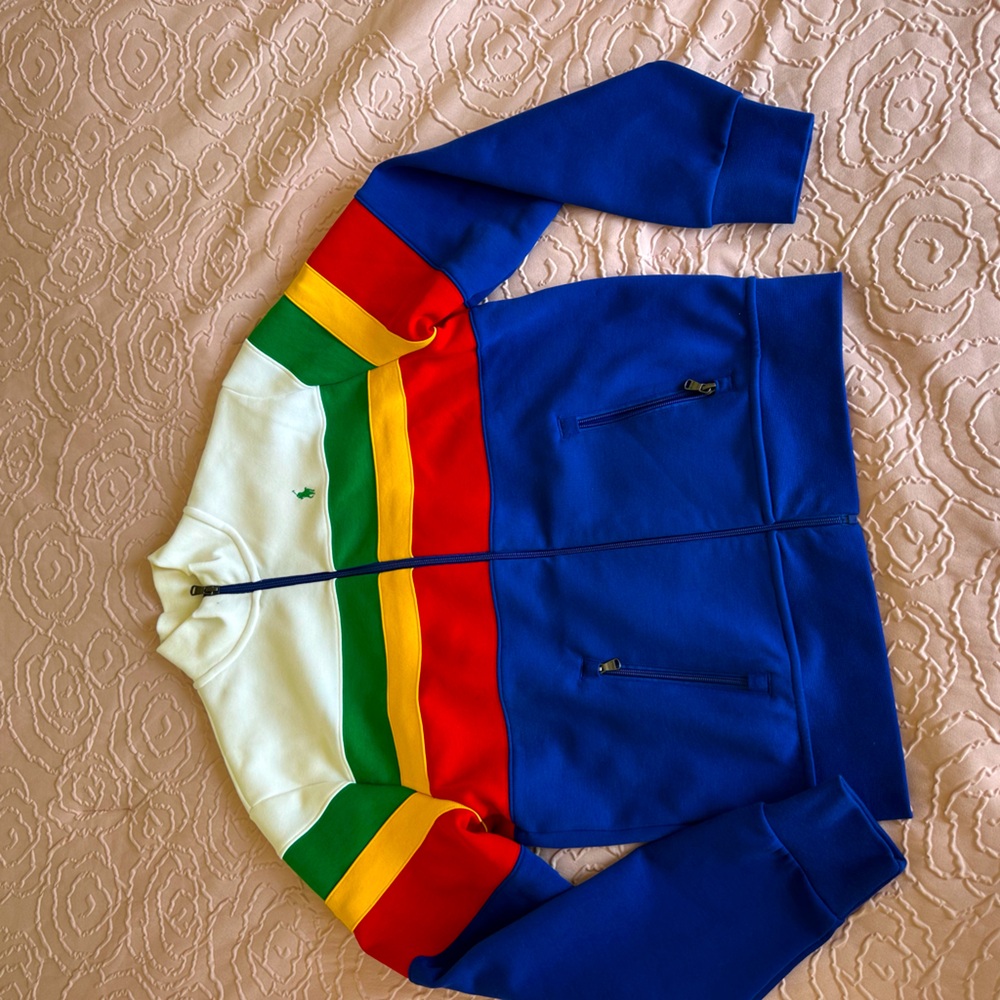 Polo Ralph Lauren Colorful Striped Track Jacket. Only worn once literally . - Picture 3 of 3